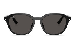 Shop Ray-Ban Embossed Logo Unisex Square Sunglasses in Black online.