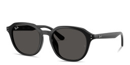 Shop Ray-Ban Embossed Logo Unisex Square Sunglasses in Black online.
