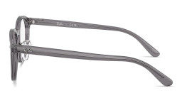 Shop Ray-Ban Optics Unisex Square Eyeglasses in Transparent Grey online.
