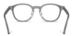 Shop Ray-Ban Optics Unisex Square Eyeglasses in Transparent Grey online.
