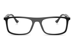 Shop Ray-Ban Optics Unisex Rectangle Eyeglasses in Black online.