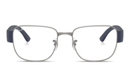 Shop Ray-Ban Optics Unisex Square Eyeglasses in Gunmetal online.