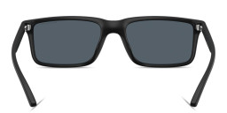 Armani Exchange Logo Print Rectangle Sunglasses in Black – Product Photo 4