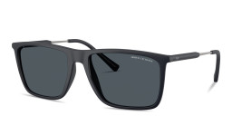 Shop Armani Exchange A|X Logo Square Sunglasses in Blue online.