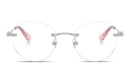 Swarovski Crystal-Embellished Rimless Panthos Eyeglasses in Silver – Product Photo 1