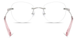 Swarovski Crystal-Embellished Rimless Panthos Eyeglasses in Silver – Product Photo 4