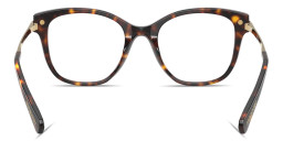 Shop Swarovski Crystal-Embellished Square Eyeglasses in Havana online.