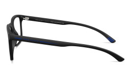 Armani Exchange Logo Print Rectangle Eyeglasses in Black – Product Photo 3