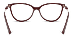 Shop Armani Exchange Logo Lettering Cat-Eye Eyeglasses in Bordeaux online.
