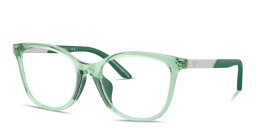 Emporio Armani Eagle Logo Kids Butterfly Eyeglasses in Transparent Green – Product Photo 2