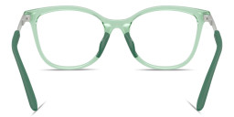 Emporio Armani Eagle Logo Kids Butterfly Eyeglasses in Transparent Green – Product Photo 4