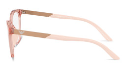 Emporio Armani Eagle Logo Kids Butterfly Eyeglasses in Transparent Pink – Product Photo 3