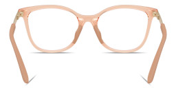 Emporio Armani Eagle Logo Kids Butterfly Eyeglasses in Transparent Beige – Product Photo 4