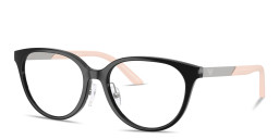 Shop Emporio Armani Eagle Logo Kids Cat-Eye Eyeglasses in Black online.