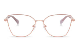 Shop Michael Kors Nikki Beach Irregular Eyeglasses in Rose Gold online.