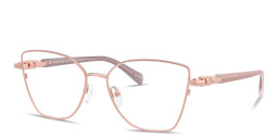 Shop Michael Kors Nikki Beach Irregular Eyeglasses in Rose Gold online.
