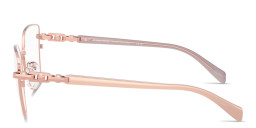 Shop Michael Kors Nikki Beach Irregular Eyeglasses in Rose Gold online.