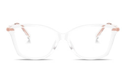 Shop Michael Kors Kingston Cat-Eye Eyeglasses in Clear online.