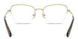 Shop Swarovski Crystal-Embellished Half-Rim Cat-Eye Eyeglasses in Gold online.
