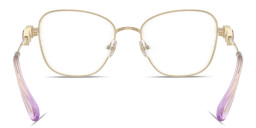 Shop Swarovski Crystal Irregular Eyeglasses in Gold online.