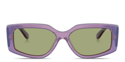 Vogue Eyewear Logo Lettering Rectangle Sunglasses in Purple – Product Photo 1