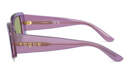 Vogue Eyewear Logo Lettering Rectangle Sunglasses in Purple – Product Photo 3