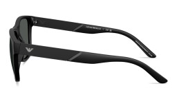Emporio Armani Eagle Logo Square Sunglasses in Matte Black – Product Photo 3
