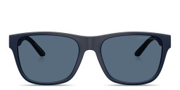 Emporio Armani Eagle Logo Square Sunglasses in Blue – Product Photo 1