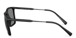 Shop Armani Exchange A|X Logo Square Sunglasses in Matte Black online.