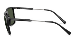 Shop Armani Exchange A|X Logo Square Sunglasses in Black online.