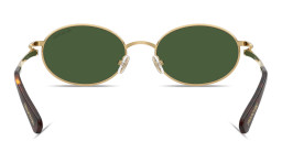 Shop Swarovski Crystal Oval Sunglasses in Gold online.