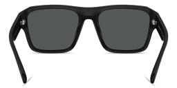 Shop Armani Exchange A|X Logo Square Sunglasses in Matte Black online.