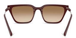 Shop Armani Exchange Logo Print Cat-Eye Sunglasses in Bordeaux online.