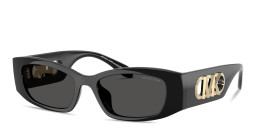 Shop Michael Kors Rhodes Irregular Sunglasses in Black online.