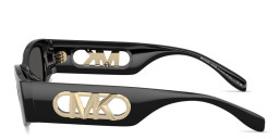 Shop Michael Kors Rhodes Irregular Sunglasses in Black online.