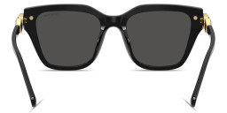 Shop Swarovski Crystal-Embellished Irregular Sunglasses in Black online.