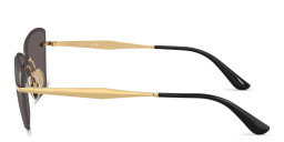 Vogue Eyewear Engraved Logo Rimless Cat-Eye Sunglasses in Gold – Product Photo 3