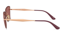 Vogue Eyewear Engraved Logo Rimless Cat-Eye Sunglasses in Rose Gold – Product Photo 3