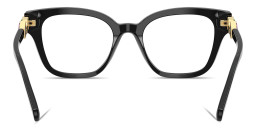 تسوق نظارات طبية مربّعة مزيّنة بأحجار الكريستال ثلاثية الألوان سواروفسكي بلون أسود أونلاين.