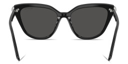 Shop Swarovski Crystal-Embellished Cat-Eye Sunglasses in Black online.