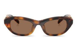 Shop Swarovski Crystal Pillow Sunglasses in Havana online.