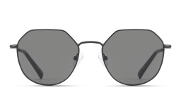 TRICE Logo Irregular Sunglasses in Black/Smoke – Product Photo 1