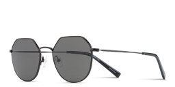 TRICE Logo Irregular Sunglasses in Black – Product Photo 2