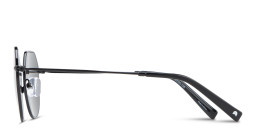 TRICE Logo Irregular Sunglasses in Black – Product Photo 4