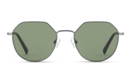 Shop TRICE Logo Irregular Sunglasses in Dark Gunmetal online.