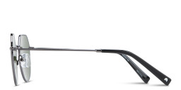TRICE Logo Irregular Sunglasses in Dark Gunmetal – Product Photo 4