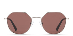 TRICE Logo Irregular Sunglasses in Gunmetal/Dark Brown – Product Photo 2