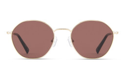 Shop TRICE Logo Irregular Sunglasses in Gold online.