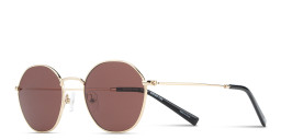 Shop TRICE Logo Irregular Sunglasses in Gold online.