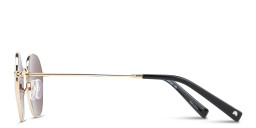 Shop TRICE Logo Irregular Sunglasses in Gold online.